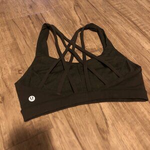 LULULEMON forest green sports bra